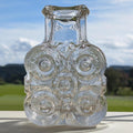 Walther Glas “On the Rocks” Vase, Heiner Düsterhaus Design, 1970s German Textured Art Glass, Mid-Century Collectible