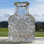Walther Glas “On the Rocks” Vase, Heiner Düsterhaus Design, 1970s German Textured Art Glass, Mid-Century Collectible