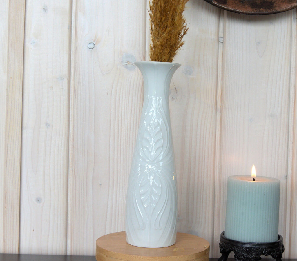KPM - White Bisquit Vase -  Bavaria