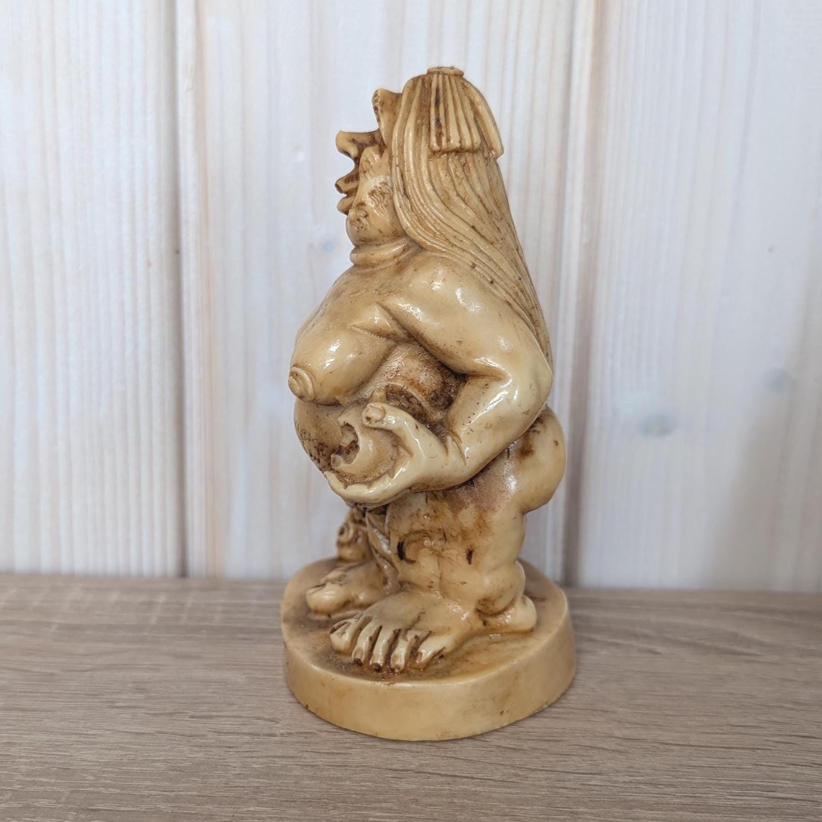 Charming Nordic Troll Pair, Resin Figurines, Scandinavian Folk Art, Vintage 1970s