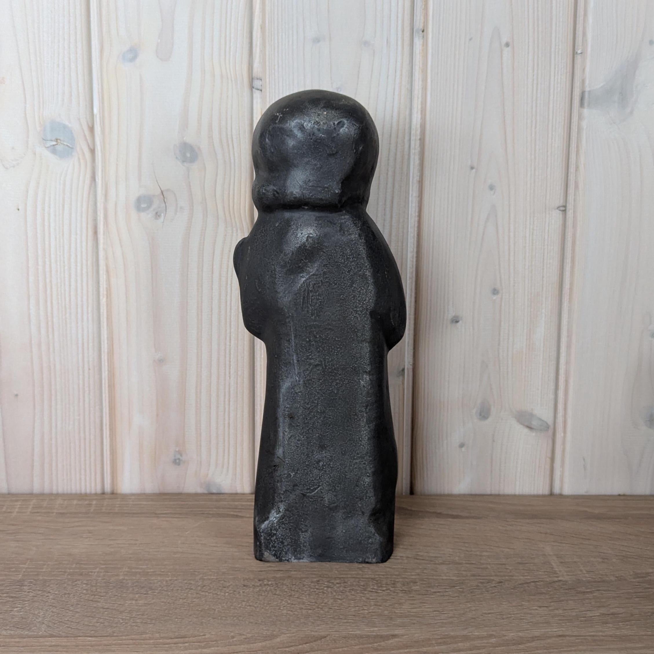 1920s St Peter With Key Statue Heavy Iron Vintage Religious Antique