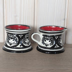 Mon Amour, Ceramic Cream Sugar Set, Schramberg Germany, Vintage 1950s