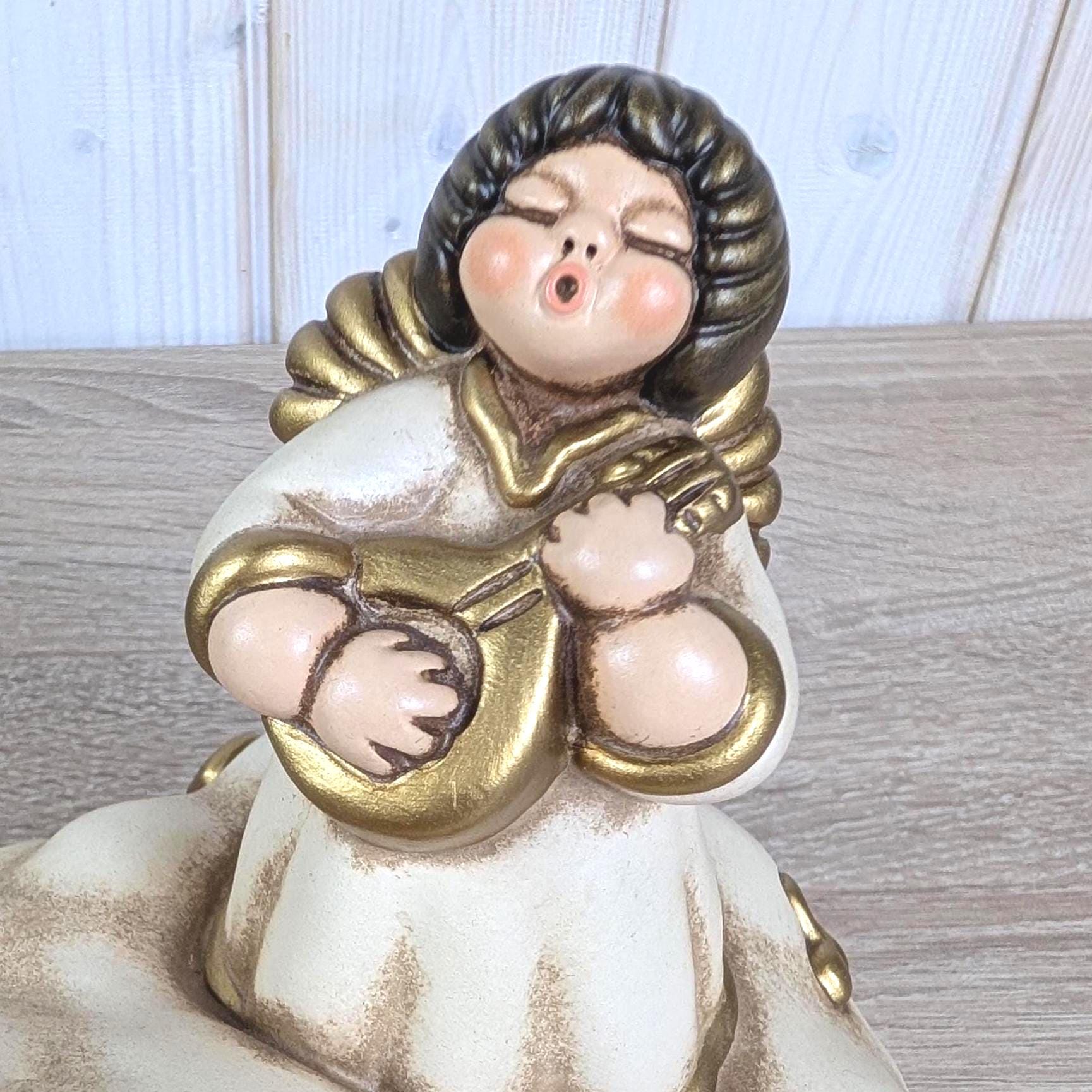 Vintage Thun Carillon Angeli, Angel Music Box, Italian Ceramic, Singing Angels on Cloud, 1980's