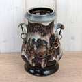 Dumler Breiden 1180-20 Vase West Germany, Mid Century Ceramic with Chain Handles, Fat Lava Pottery