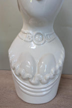 White Woman Bust Vase Planter Italian 1970s