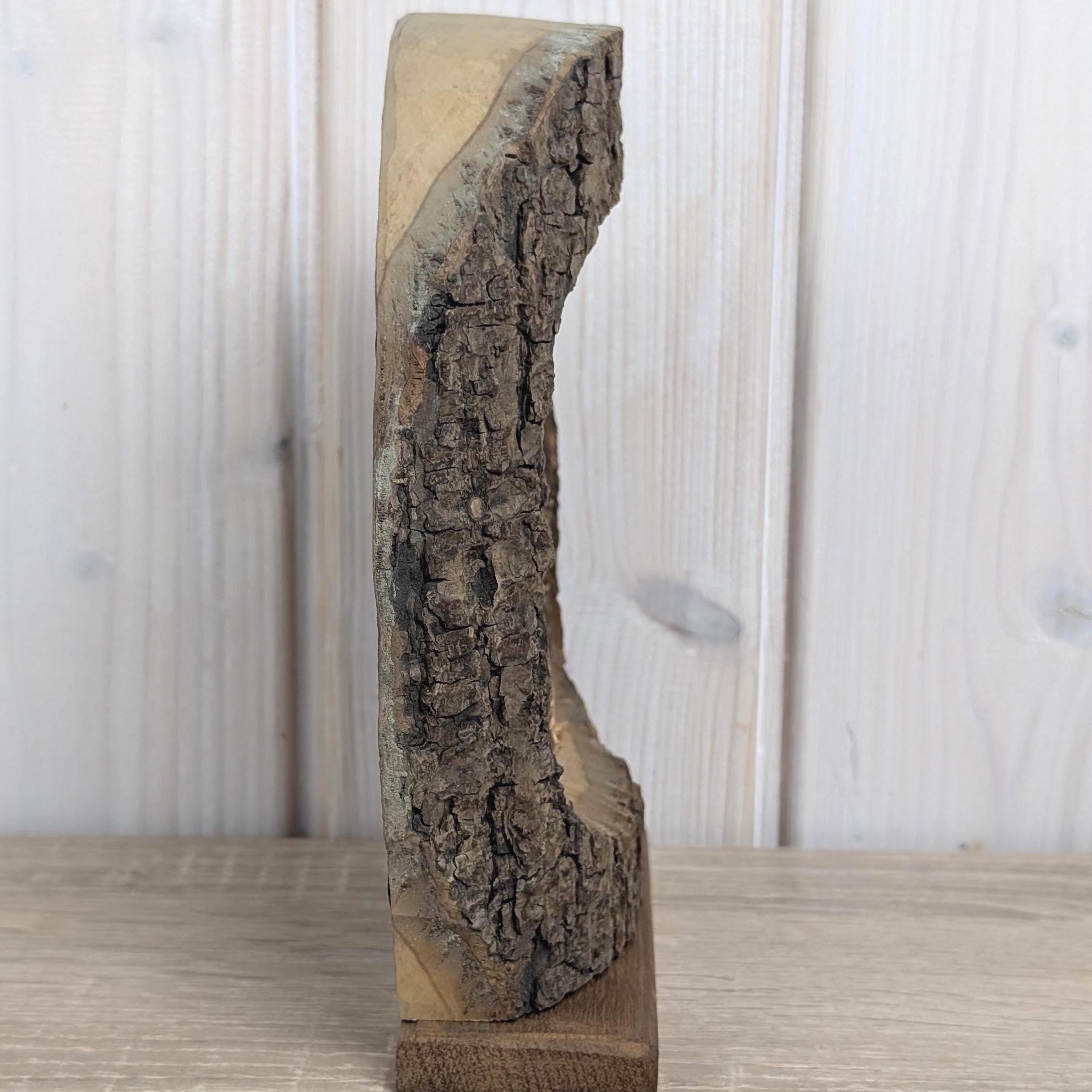 Hand Carved Forest Diorama, Black Forest Wood Scene, Mid Century