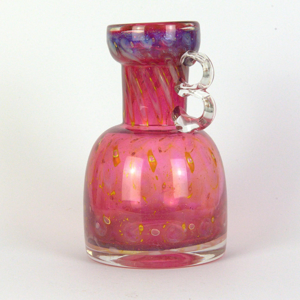 Pfauenauge highlight, Erich Eisch art glass vase, Germany, 1970s vintage