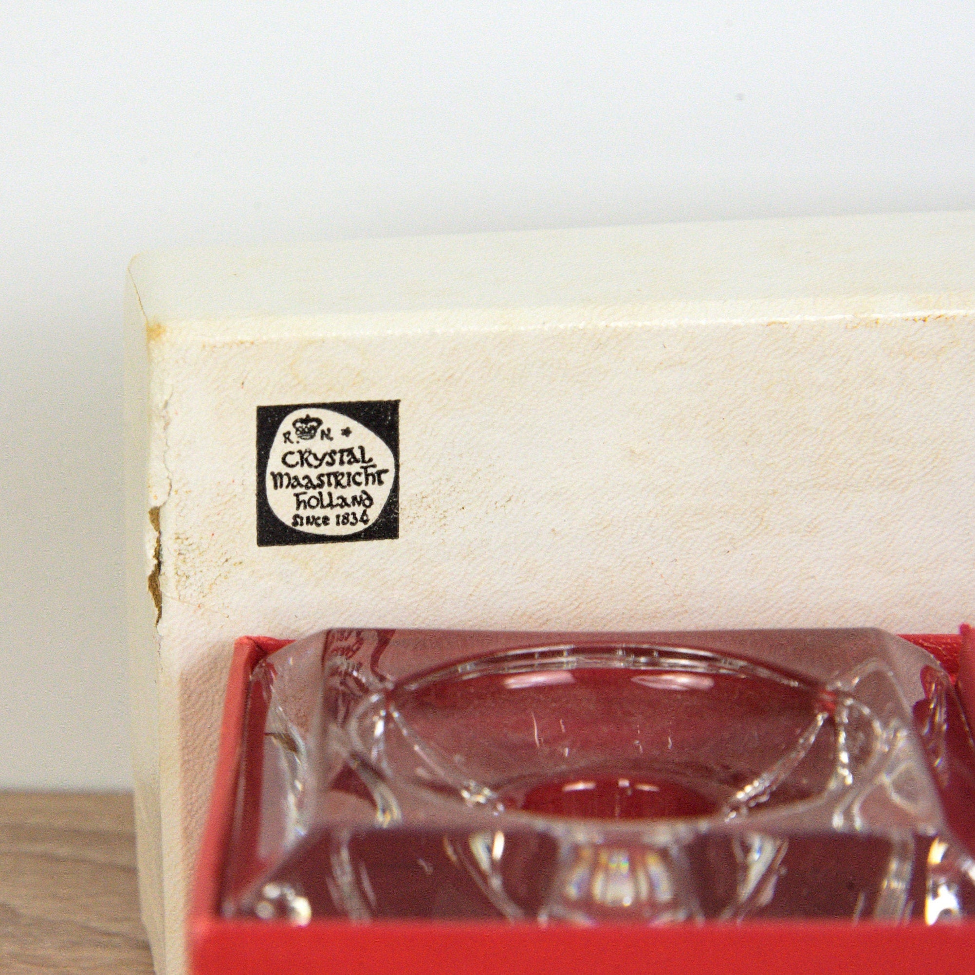 Vintage Maastricht Crystal Candlestick/Tealight Holder - 1960s Netherlands