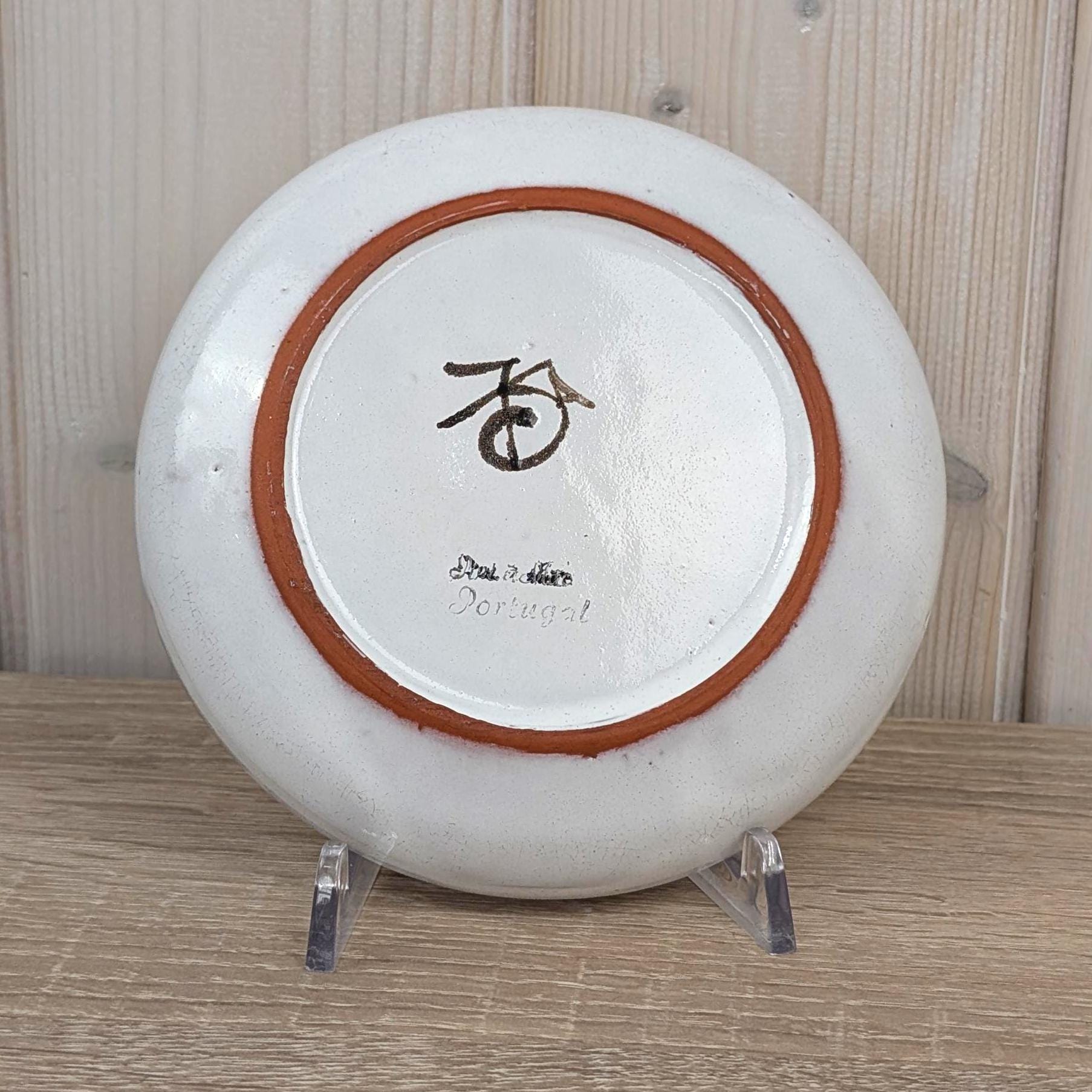 José Serigado Portugal Ceramic Fish Dish, Vintage 1970s Hand-Painted Signed Studio Pottery Alcobaca, Ring Dish Trinket Bowl Wall Decor