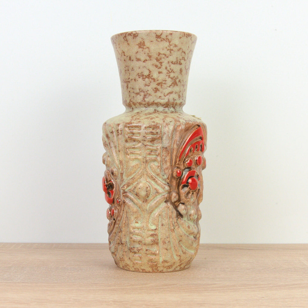 West Germany Übelacker Ü-Keramik Vase - 1325/24 - - Fat Lava - Mid Century 1960