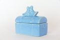 Trinket Box - Jasba 4887 3- Ceramic- Vintage Blue with doves/lovebirds