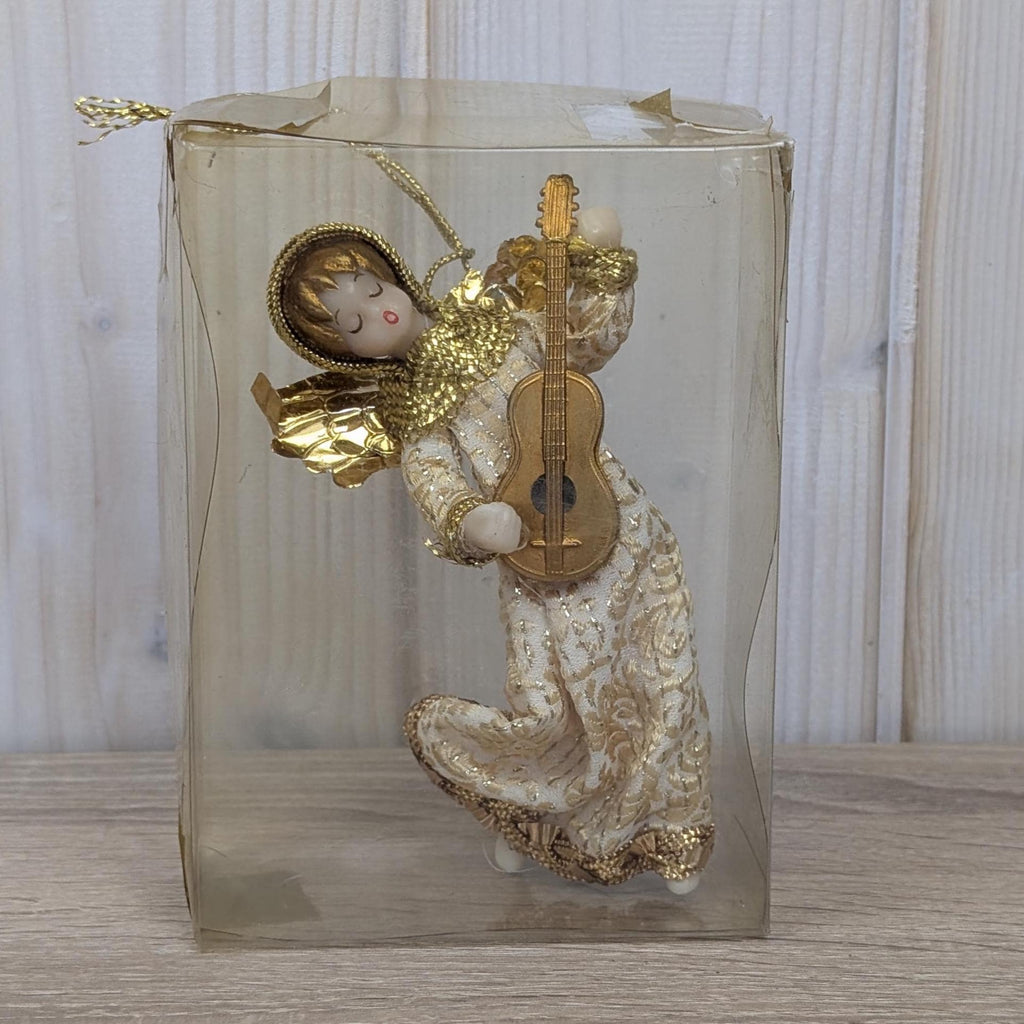 Vintage Koestel Angel Collection, Germany, Christmas Figurines, Brocade, Mid Century