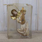 Vintage Koestel Angel Collection, Germany, Christmas Figurines, Brocade, Mid Century