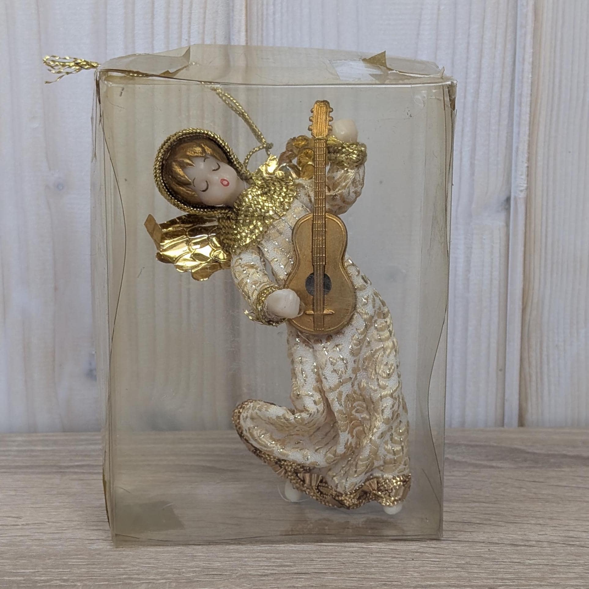 Vintage Koestel Angel Collection, Germany, Christmas Figurines, Brocade, Mid Century