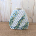 West German Pottery Vase Lava Glaze Cream Blue Green, 652/15, 1960s