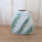 West German Pottery Vase Lava Glaze Cream Blue Green, 652/15, 1960s