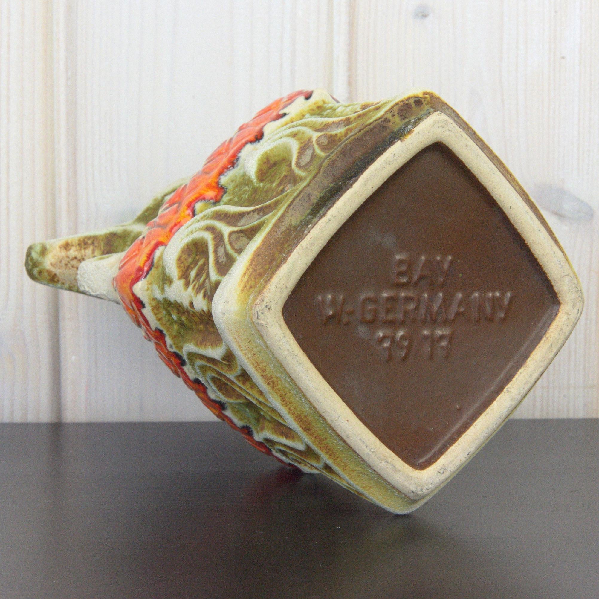 1960s Bay Fat Lava Vase Viking 79 17 West Germany Vintage Ceramic