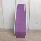 Rare Purple Relief Vase, Porcelain Plankenhammer Flos Bavaria, Mid Century
