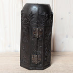 Handcarved Folding Travel Shrine: Chinese Buddha Altar, 20th Century Devotional Art
