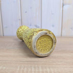 Scheurich 520-22 Fat Lava Vase, Yellow Ochre Volcanic Glaze, West German Pottery, 1960s
