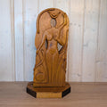 Hand-Carved Wood Sculpture | The Fall of Man, Adam & Eve Rotating Art