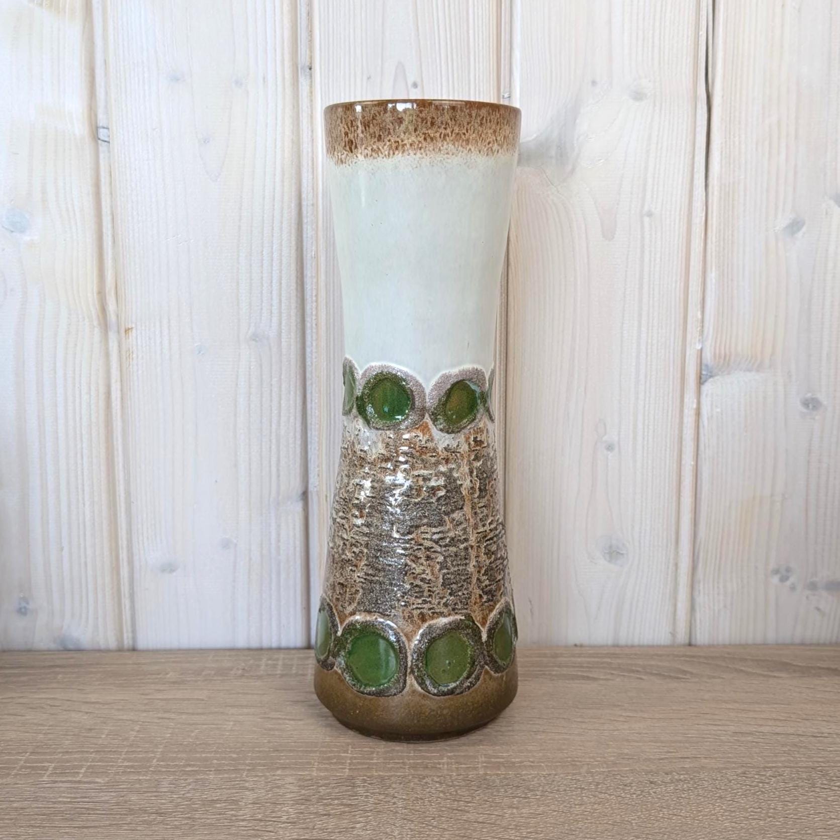 Strehla DDR Vase Green Lava Glaze Fat Lava, 1960s, Choose Your Variant