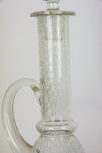 Rare glass decanter - thick bottom - bubbles - mouth blown - 0,8l - Vintage