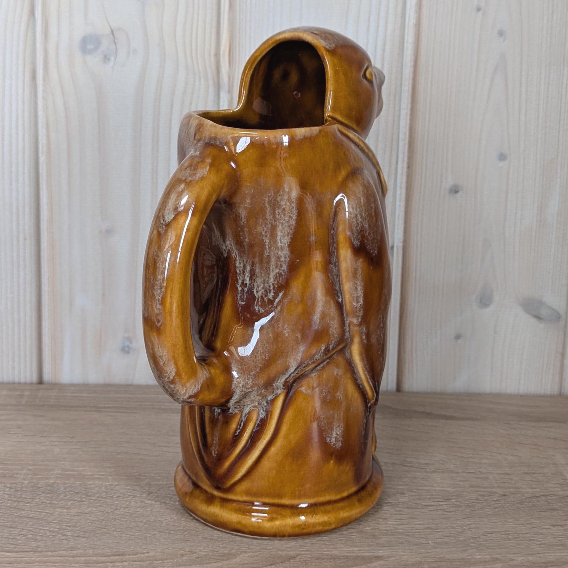 1950s Raven Jug: Colonial Loza Argentina Ceramic Pitcher