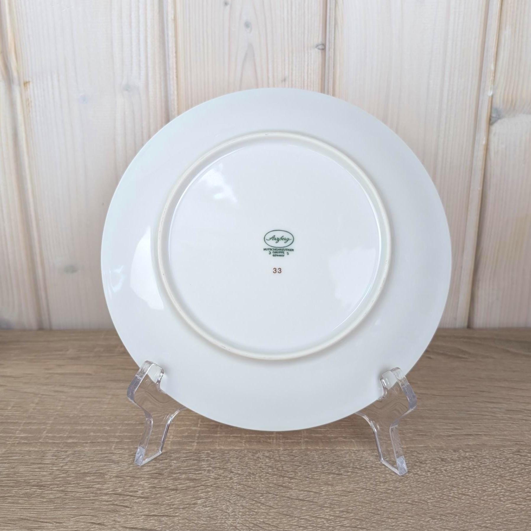 Arzberg Sizilia 3000 Breakfast Plate Set of 6, Hans Theo Baumann, Orange Red, 1970s German Porcelain