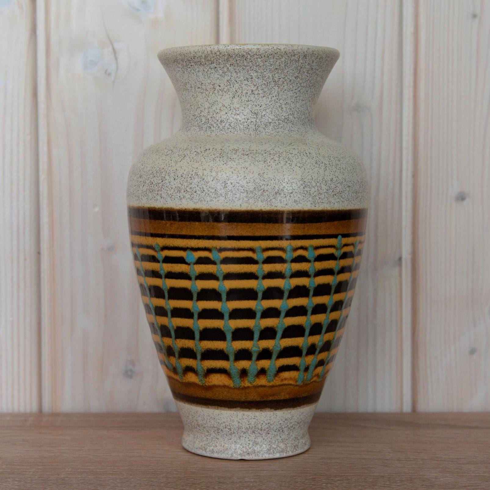 Vintage Dümler & Breiden Vase 150-20, West German Pottery, 1970s Mid-Century Ceramic, Retro Collectible