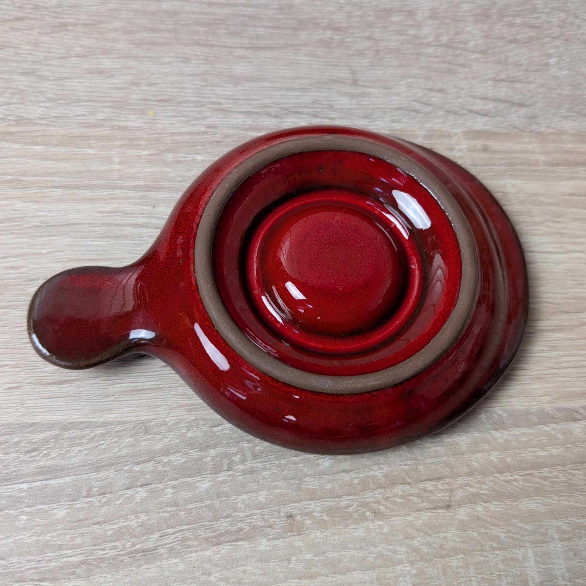 Vintage Rastal Red Glazed Ceramic Egg Cups, Set of 4, Mid Century