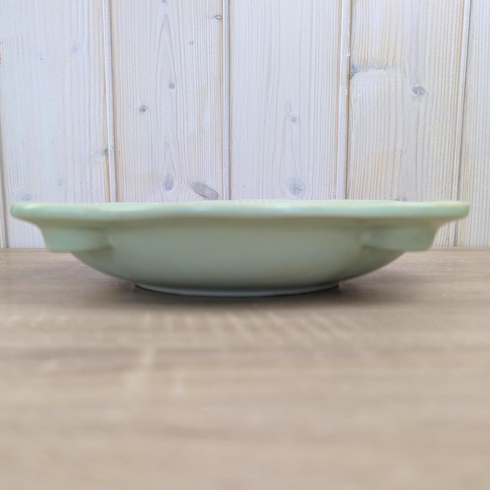 Jasba Germany Advent Candle Holder, Celadon Mint Green Ceramic, Model 1924/25, Pre-1949, Rare Early Version, Advent Wreath Bowl