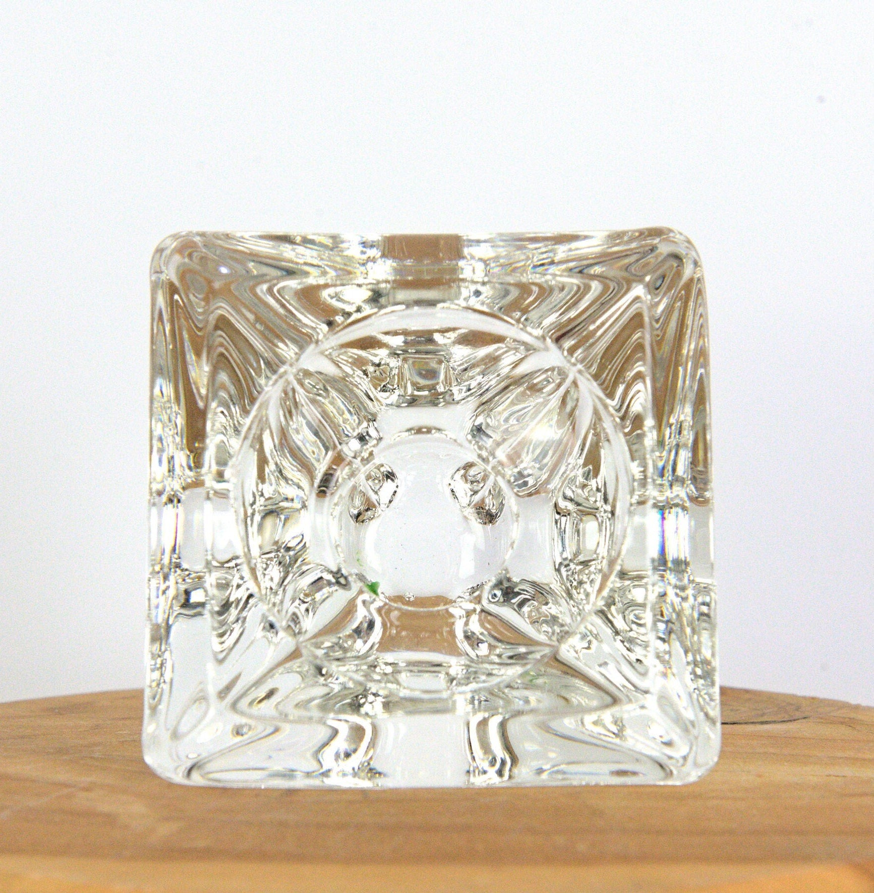 Vintage Maastricht Crystal Candlestick/Tealight Holder - 1960s Netherlands