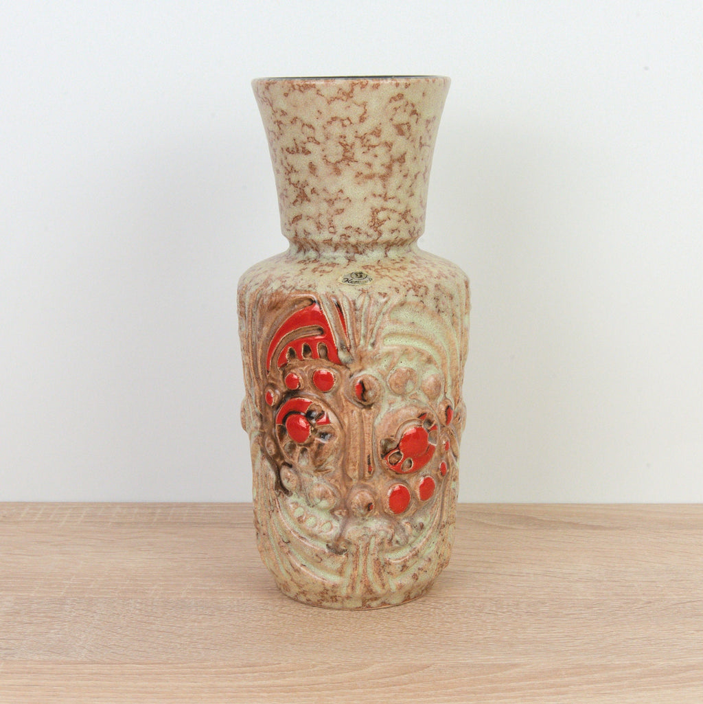 West Germany Übelacker Ü-Keramik Vase - 1325/24 - - Fat Lava - Mid Century 1960