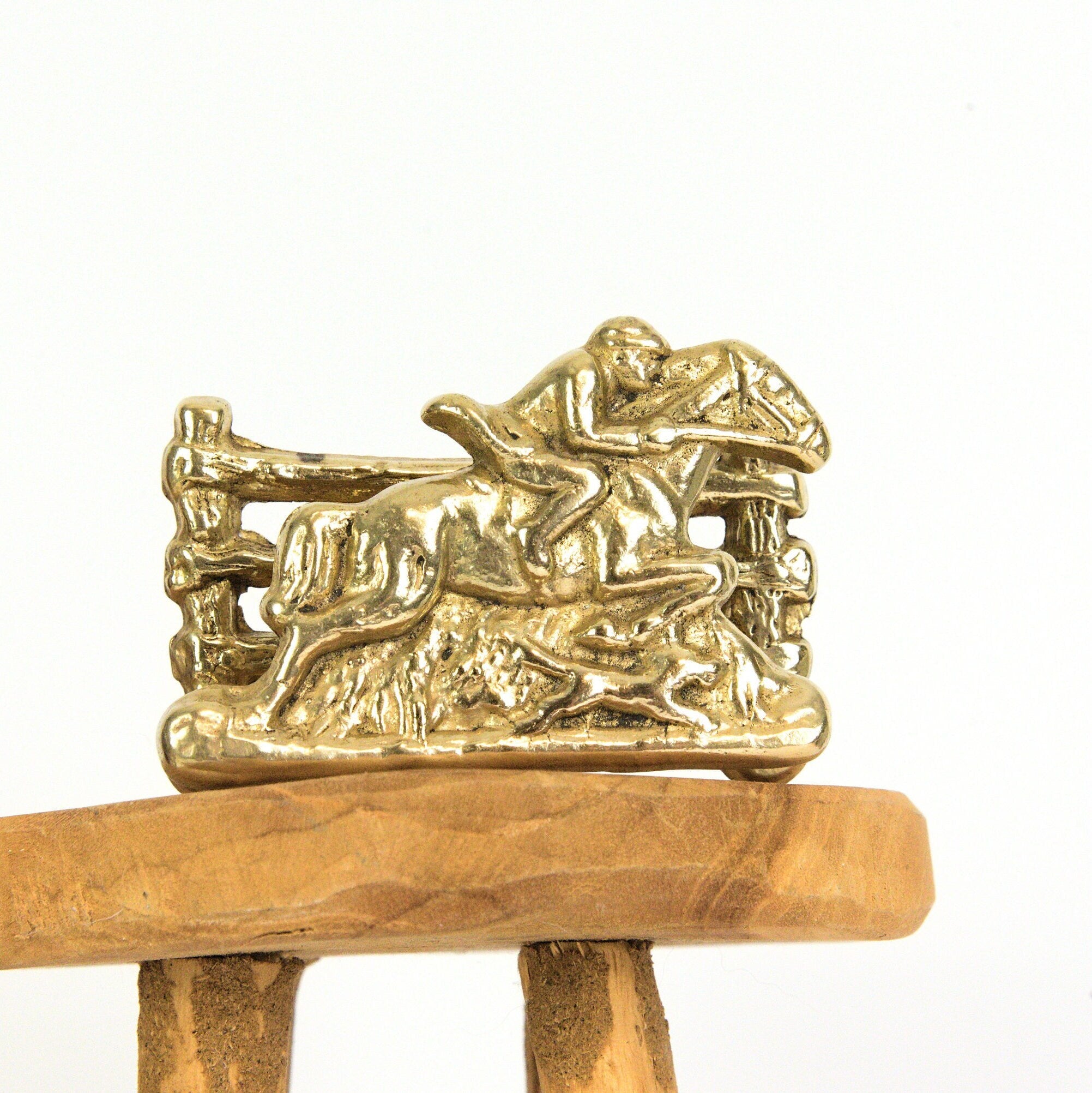 Brass - Equestrian - Napkin holder -  Letter holder - Vintage