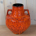 Fohr Fat Lava Vase, Model 388-25, West German Pottery, Volcanic Glaze, Vintage 1970s