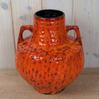 Fohr Fat Lava Vase, Model 388-25, West German Pottery, Volcanic Glaze, Vintage 1970s