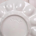 Hand Painted Italian Egg Plate, Ceramic Serving Dish Italy, Mid Century Tableware, Vintage 1960s