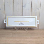 Figcer Portugal Blue White Ceramic Tray, Hand Painted Birds Flowers, Zona de Conimbrica, 1970s
