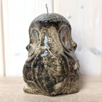 Vintage Ceramic Owl Tealight Lantern, Handmade Studio Pottery, Hanging Candle Holder, 1970s