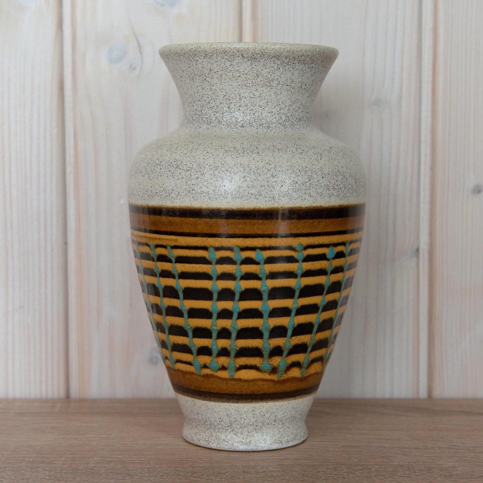 Vintage Dümler & Breiden Vase 150-20, West German Pottery, 1970s Mid-Century Ceramic, Retro Collectible
