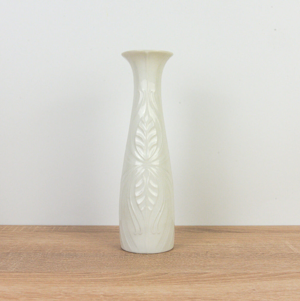 KPM - White Bisquit Vase -  Bavaria