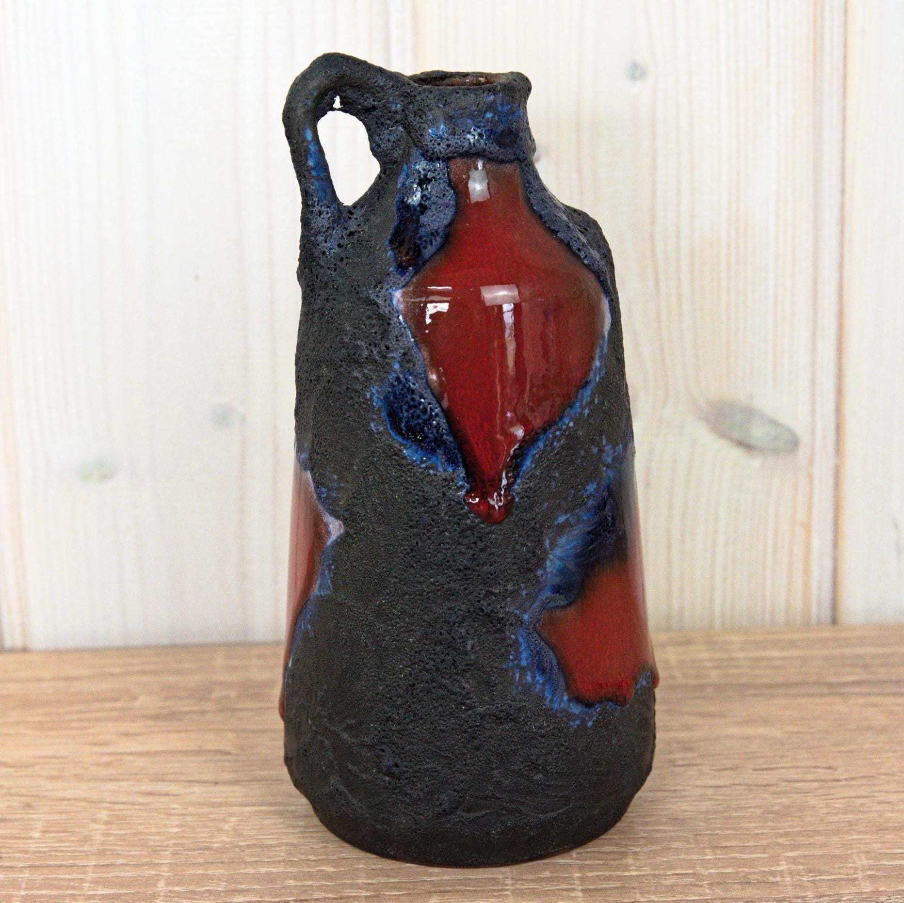 Marei West Germany Vase 106-16 Fat Lava Ceramic Mid Century Modern Vintage Decor