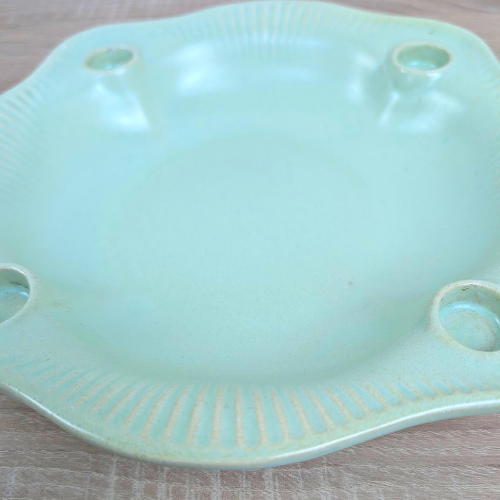 Jasba Germany Advent Candle Holder, Celadon Mint Green Ceramic, Model 1924/25, Pre-1949, Rare Early Version, Advent Wreath Bowl