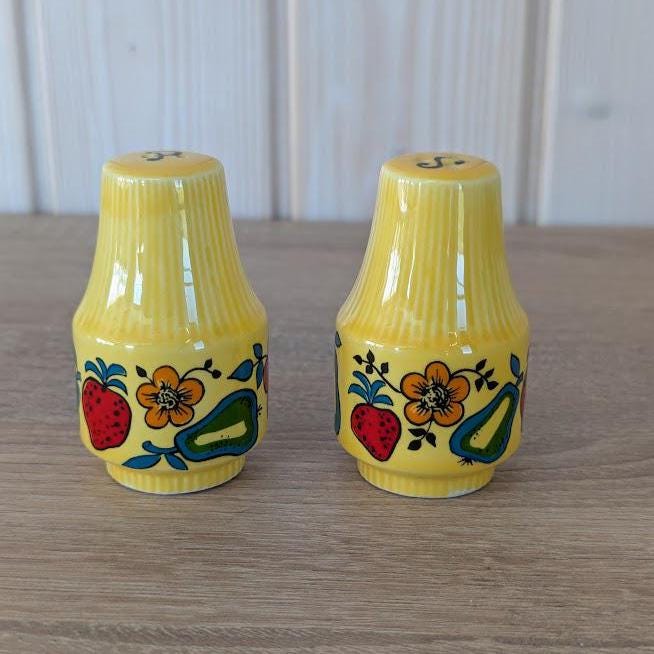Mid Century Salt and Pepper Shakers - West Germany - W. Geubel - 1960 - Vintage
