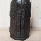 Handcarved Folding Travel Shrine: Chinese Buddha Altar, 20th Century Devotional Art