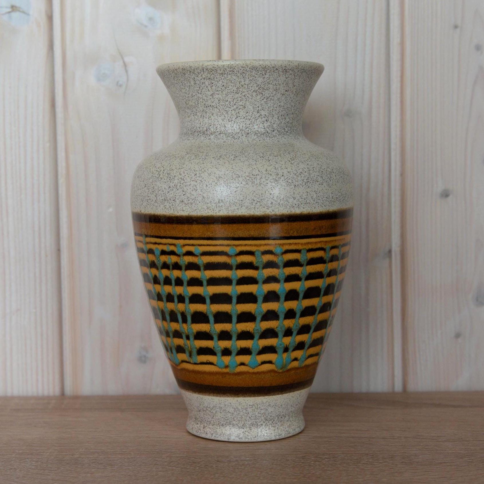 Vintage Dümler & Breiden Vase 150-20, West German Pottery, 1970s Mid-Century Ceramic, Retro Collectible