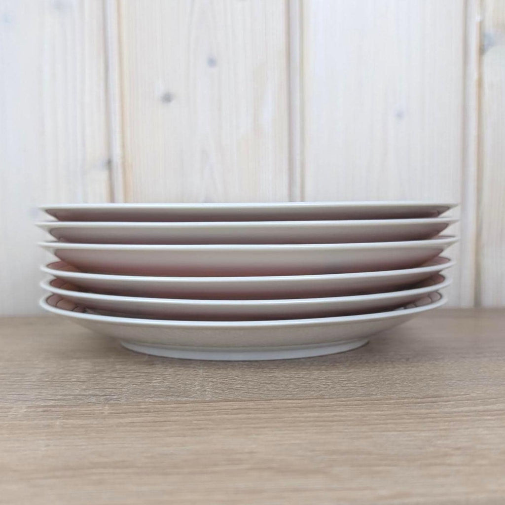 Arzberg Sizilia 3000 Breakfast Plate Set of 6, Hans Theo Baumann, Orange Red, 1970s German Porcelain