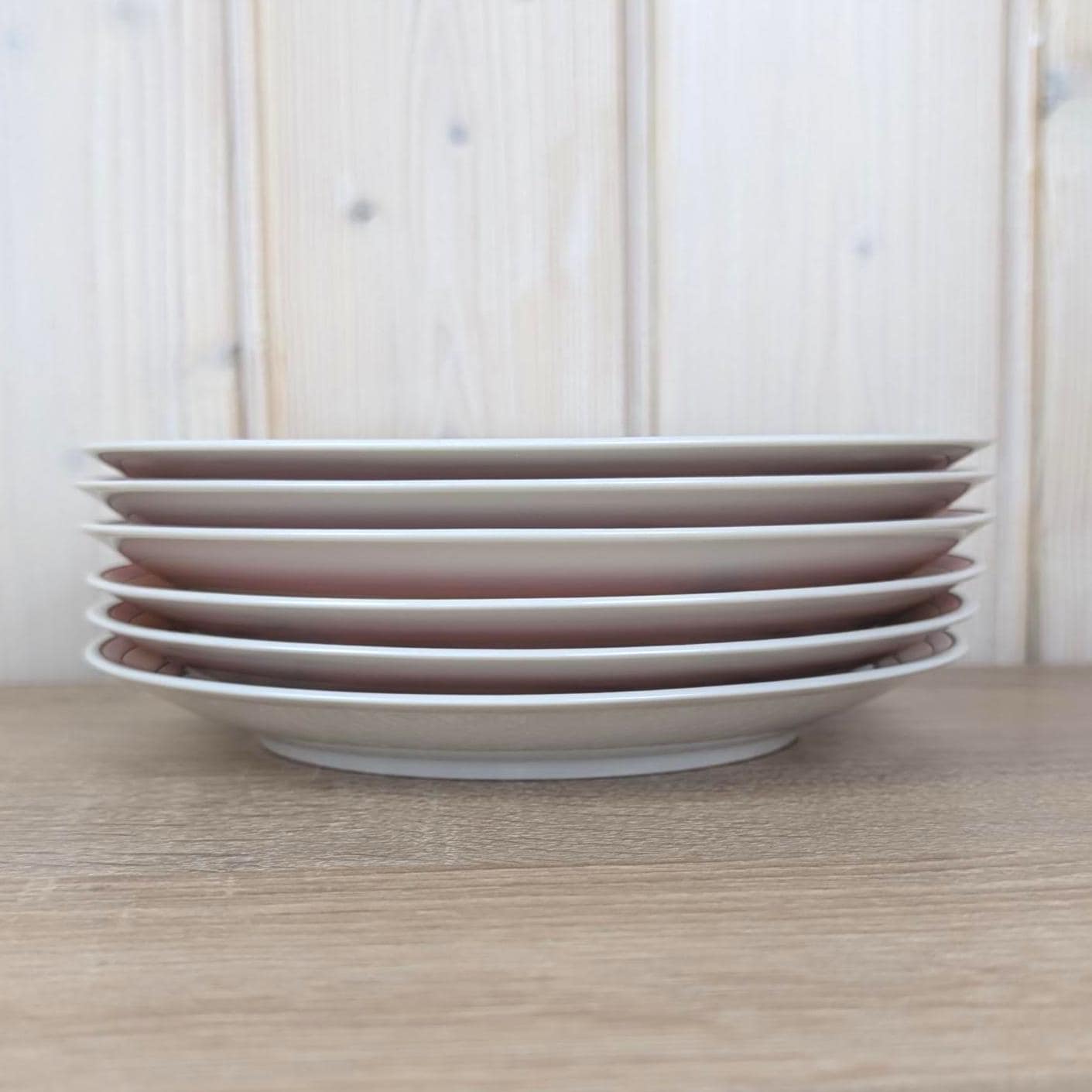 Arzberg Sizilia 3000 Breakfast Plate Set of 6, Hans Theo Baumann, Orange Red, 1970s German Porcelain