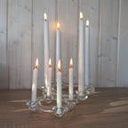 Pukeberg Sweden Glass Advent Candle Holder, Designed by Uno Westerberg, 1970s Mid-Century Scandinavian Vintage